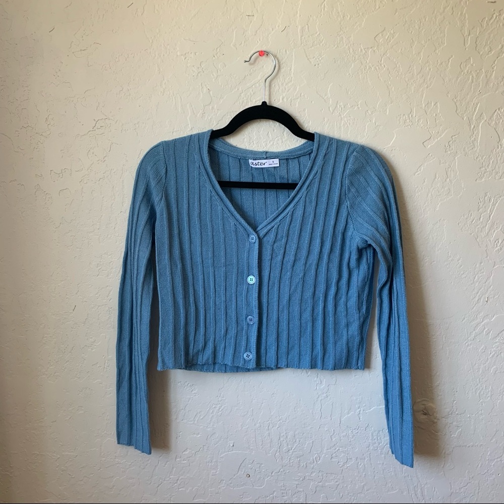 Women Aster Blue Cardigan